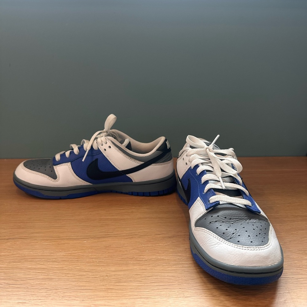 CUSTOM Nike Dunk low by you Men's Blue and Gray Sneakers